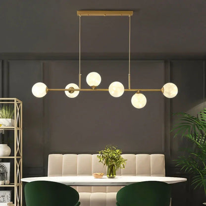 Decorbites™ Glas-Kugel-LED-Hängeleuchte Moderner Kronleuchter für die Wohnzimmerdekoration