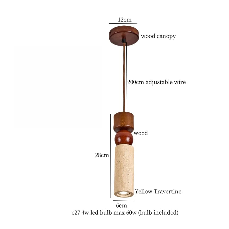 Travertine Vintage Pendant Light