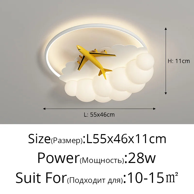 Decorbites™ Kinder Wolken-Flugzeug-Lüster Deckenleuchte für das Kinderzimmer
