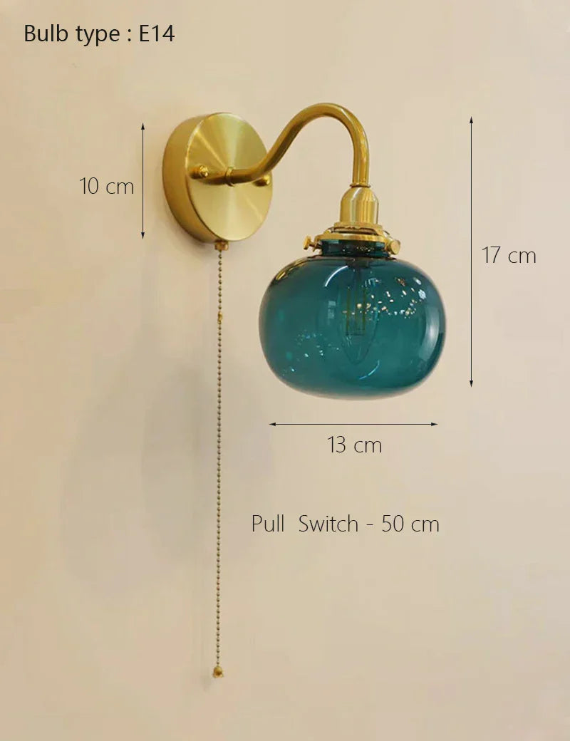 DecorBites™ Glass Decor Wall Sconce Lamp Lighting for Bedroom Living Room