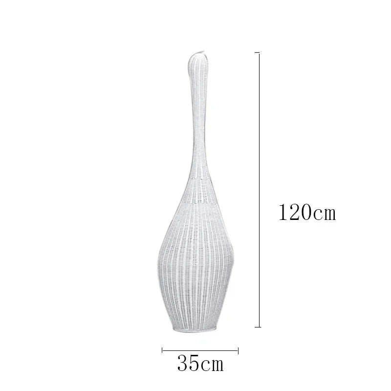 Decorbites™ Bambus-Bodenleuchte: Einzigartige Rattan-Lampe für Wohnzimmer, Schlafzimmer und Teehäuschen-Dekoration