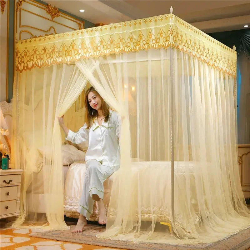 Pleated Lace Bed Canopy