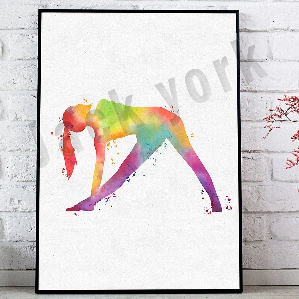 Decorbites™ Tanzkönig Yoga-Druck Frauen Tanz Asana-Pose Zen Pilates Art Deco Geschenk
