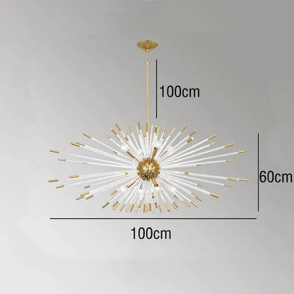 DecorBites™ Crystal Dandelion LED Chandelier for Luxury Indoor Decor