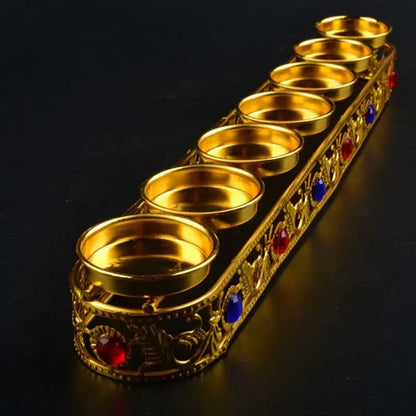 Decorbites™ Juwelenbesetzter Kerzenleuchterständer für buddhistische Hochzeitsaltäre & Dekoration.