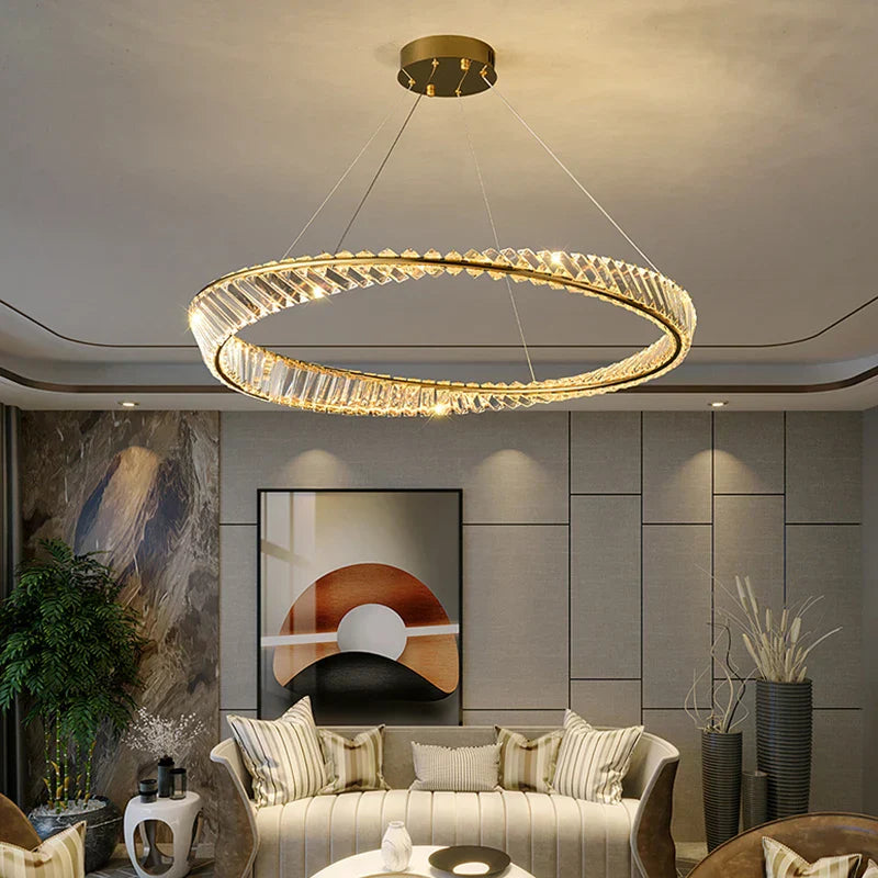 Decorbites™ Kristallring-Deckenleuchte – Moderner Luxus-LED-Kronleuchter für Schlafzimmer und Wohnzimmer