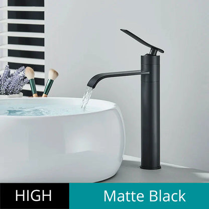 DecorBites™ Basin Faucet: Hot Cold Water Mixer Tap for Bathroom Vessel Washbasin