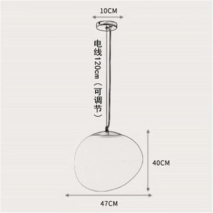 DecorBites™ Gregg Glass Pendant Light, Modern LED Hanging Lamp for Dining Kitchen Loft