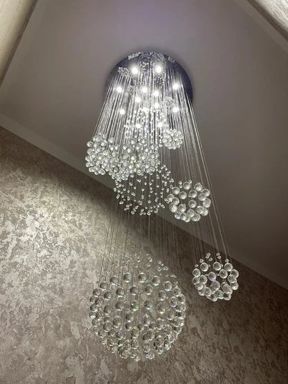 Decorbites™ Kristallkugel-Lüster - Große Kristallleuchter-Design - D80xH300cm
