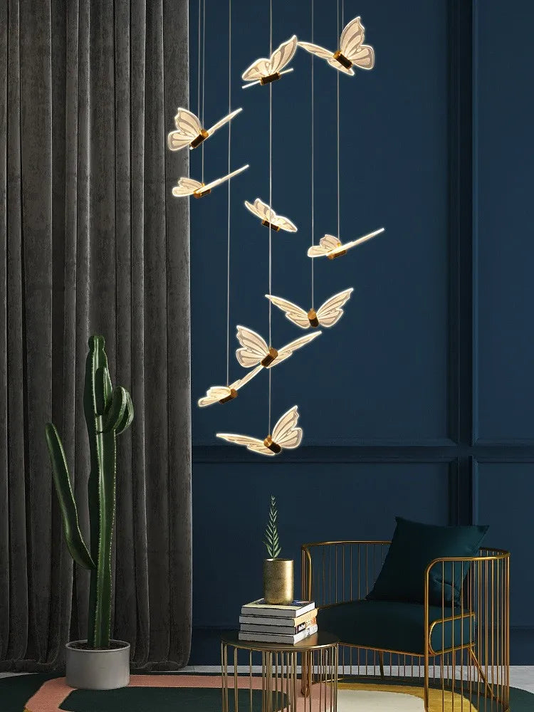 Decorbites™ Elegante Schmetterlings-Kronleuchter für Treppen, Schlafzimmer, Küche & Mehr