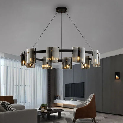 Decorbites™ Elegante Rauchglas-Hängelampe Deckenbeleuchtung für Esszimmer Wohnzimmer Schlafzimmer