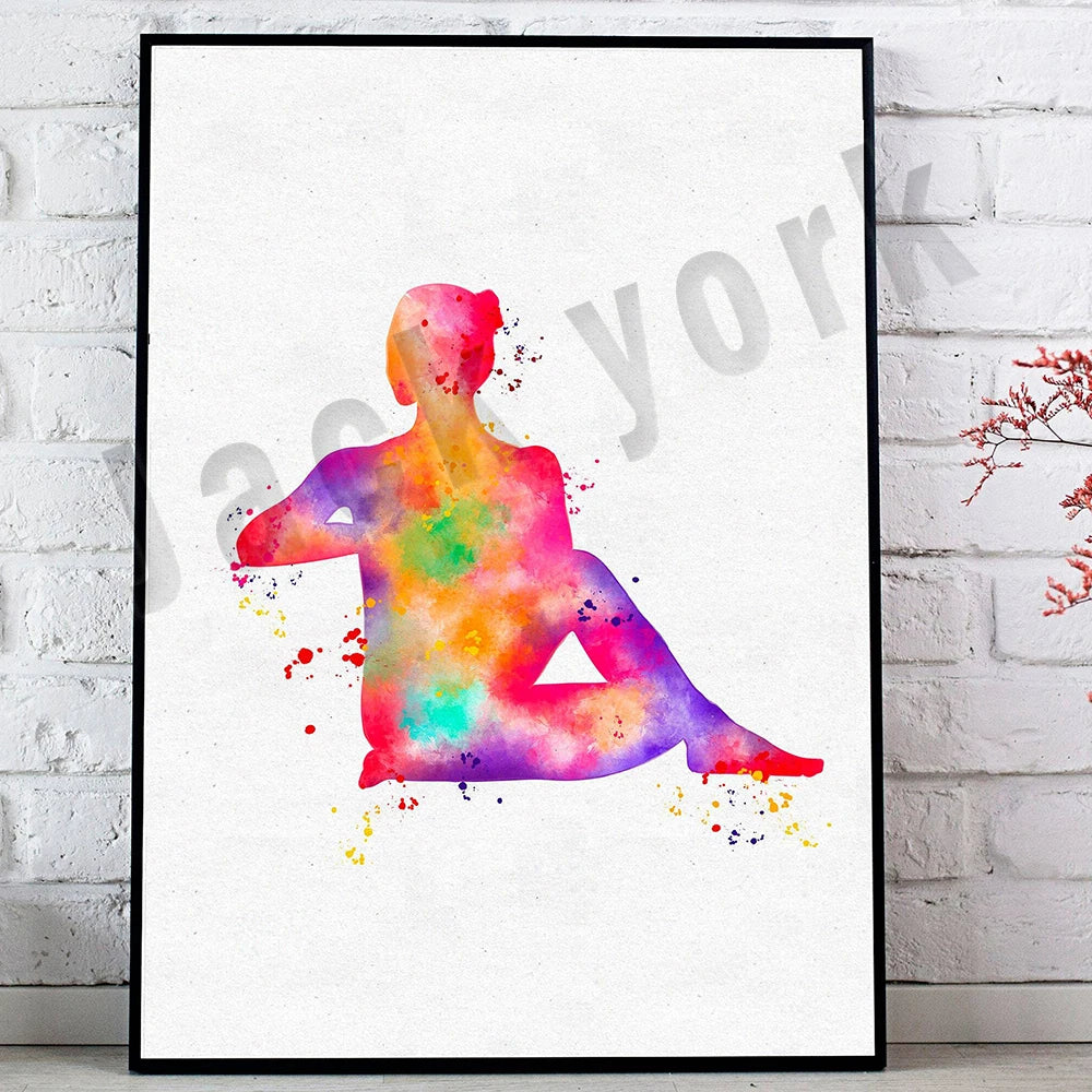 Decorbites™ Tanzkönig Yoga-Druck Frauen Tanz Asana-Pose Zen Pilates Art Deco Geschenk