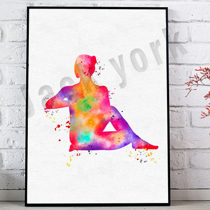 Decorbites™ Tanzkönig Yoga-Druck Frauen Tanz Asana-Pose Zen Pilates Art Deco Geschenk