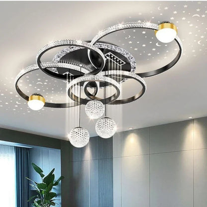 Modern Iron and Acrylic LED Pendant Chandelier
