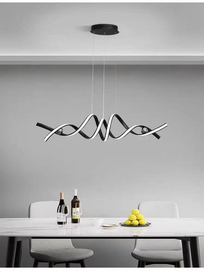 Minimalist White Linear LED Pendant Light