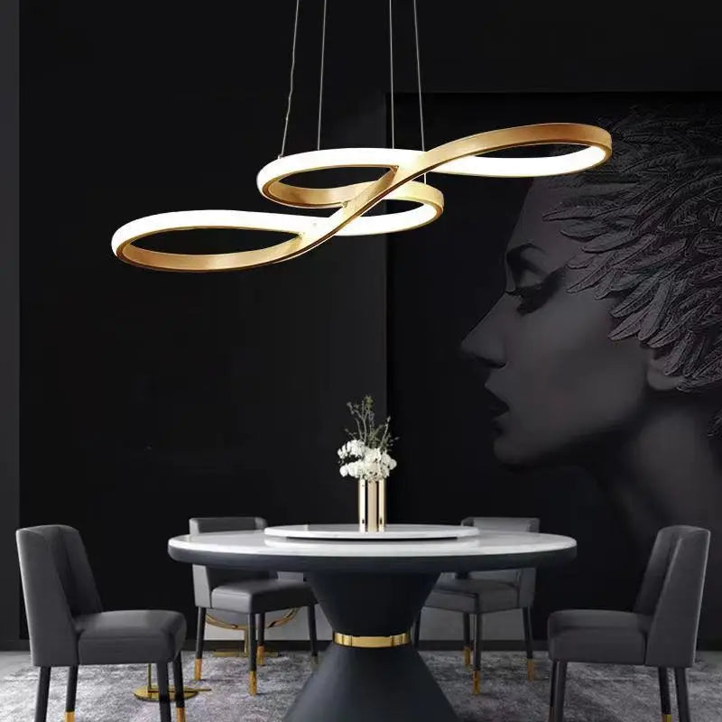 Decorbites™ Gold LED Kronleuchter: Moderner nordischer Pendelleuchter für Esszimmer, ideal für Küche, Bar, Büro.