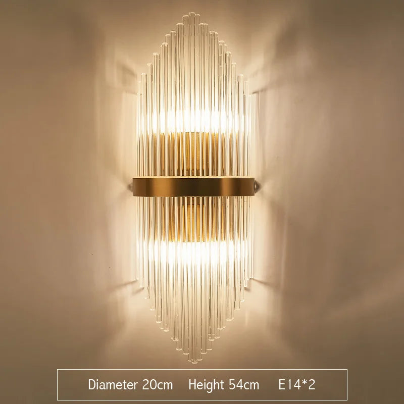 Decorbites™ Gold-Kristall-Wandleuchten: Moderne LED-Wandleuchte für Schlafzimmer, Wohnzimmer und Badezimmer