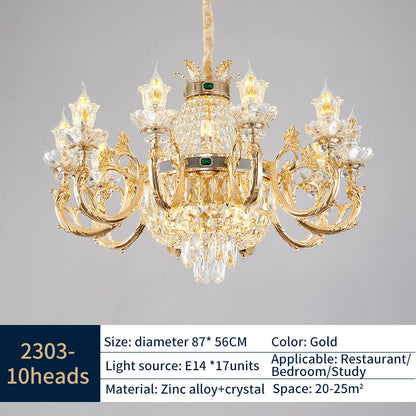 Decorbites™ Kristall-Esszimmer-Lüster – Elegante Zinklegierung Kerzenlampe