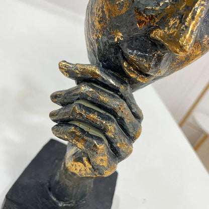 DecorBites™ Golden Mask Bird Figurine Statue for Home Office Decor