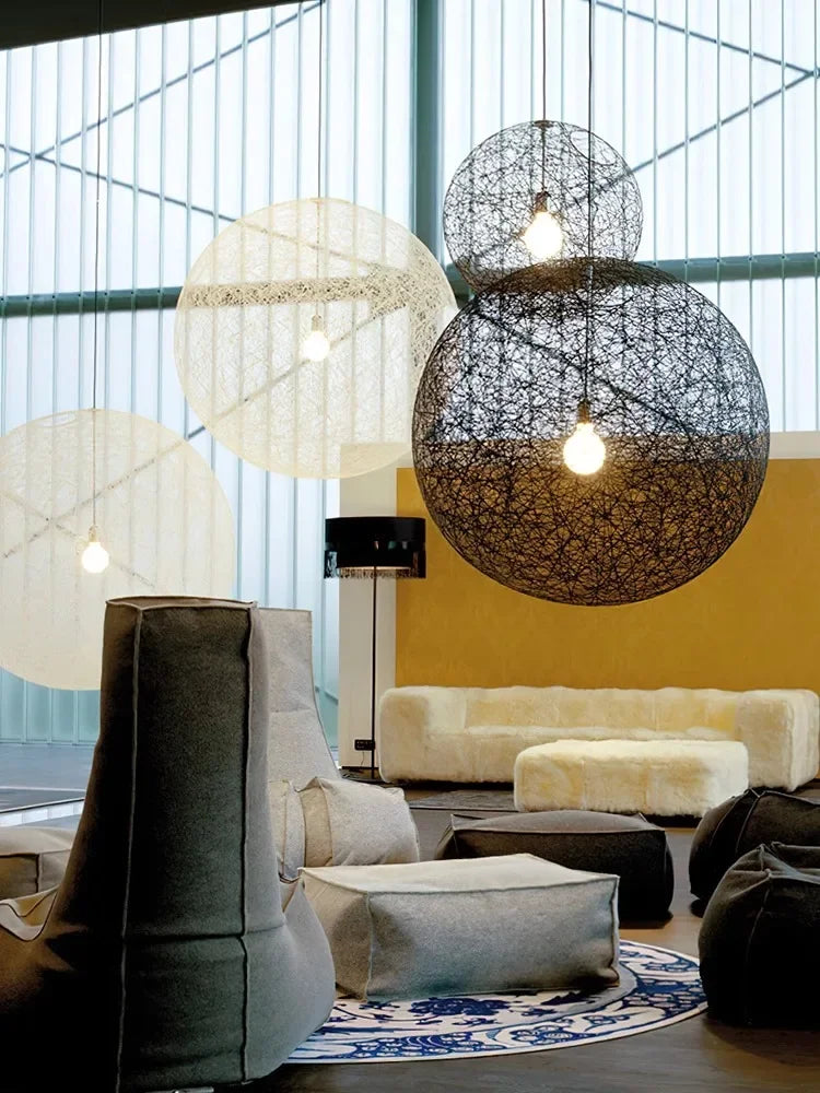 Hemp Rattan Sphere Pendant