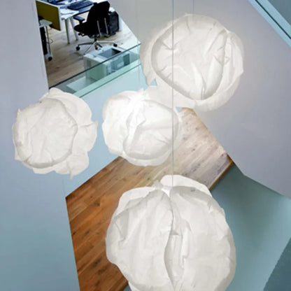 Decorbites™ Wolkenweiße Pendelleuchte: Reispapier-Kugellampenschirm für Kücheninsel, Restaurant & Kinderzimmer