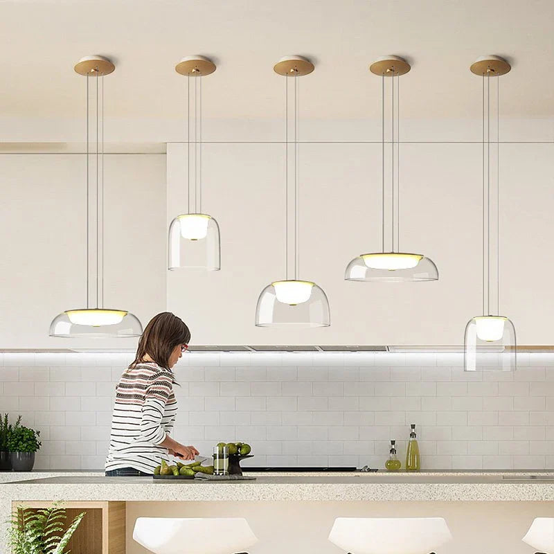 Decorbites™ Glas-Hängeleuchten Einfache Innenraum-Beleuchtung für Heimdekoration im Wohnzimmer und Esszimmer