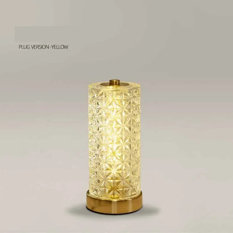 DecorBites™ Crystal Table Lamp: Modern Luxury Dimmable LED Desk Light for Living Room & Study