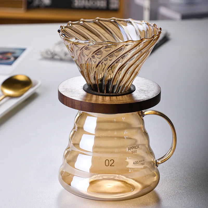 Decorbites™ Glas-Perkolator-Kaffeekanne mit wiederverwendbarem Filter – Kaffeuzubehör