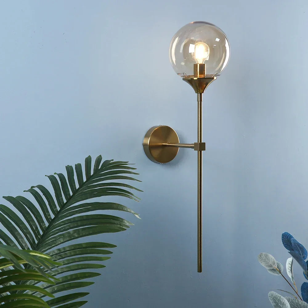 Gold Glass Mirror Light