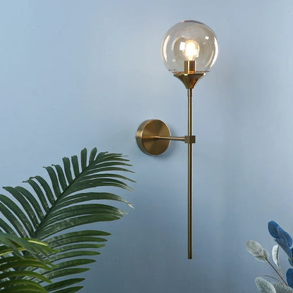 DecorBites™ Gold Glass Wall Lamp LED Light for Kitchen Bathroom Mirror Indoor Lighting