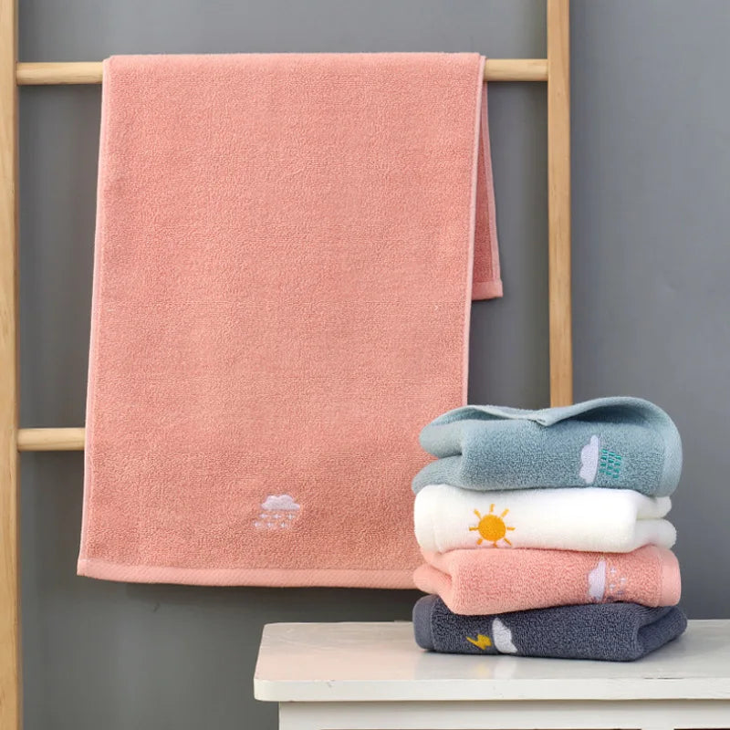 Cotton Weather Embroidery Towel
