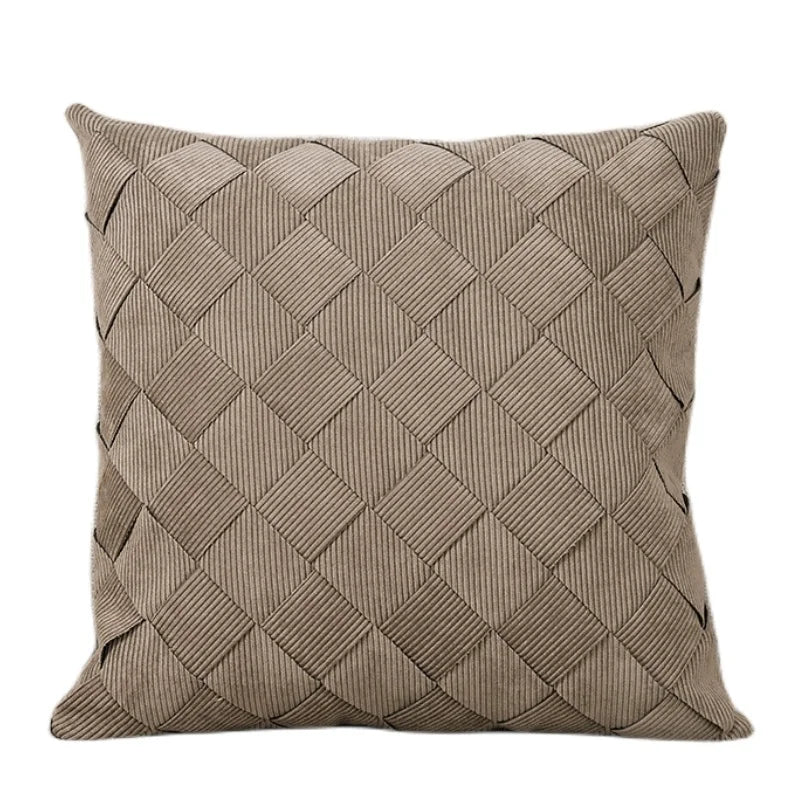 Decorbites™ Graue Web-Luxus-Kissenbezug 45x45 cm für Sofa Wohnzimmer Schlafzimmer