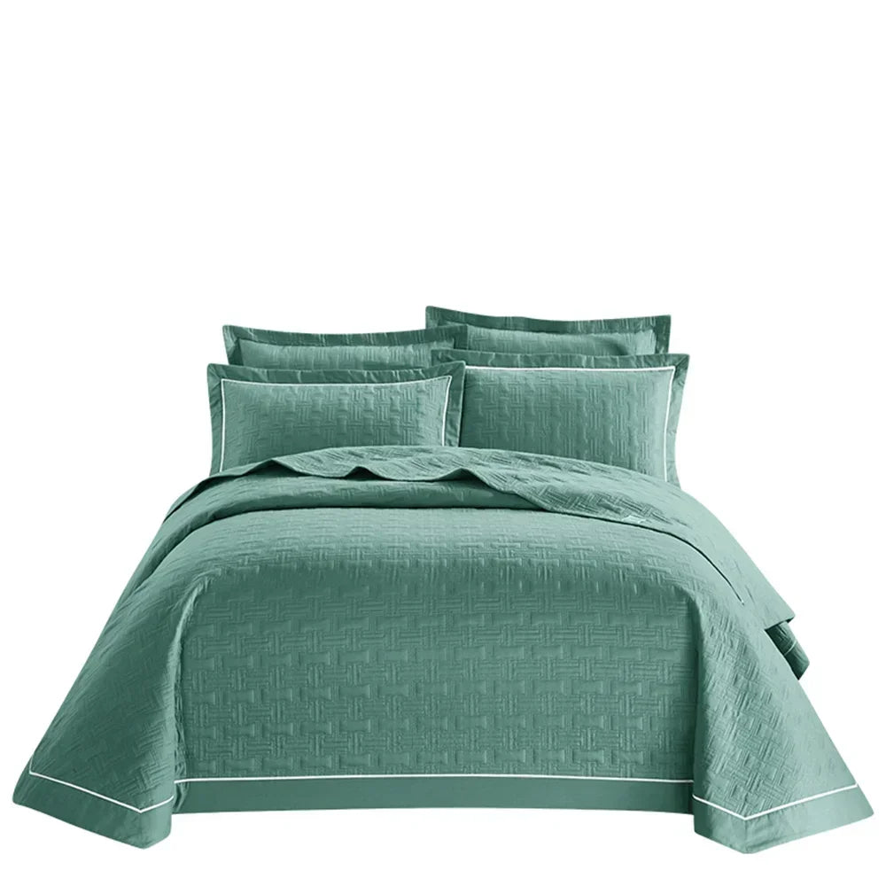 Decorbites™ Baumwoll-Tagesdecke-Bettüberwurf-Set mit dicker Steppung für luxuriöse Bettwäsche