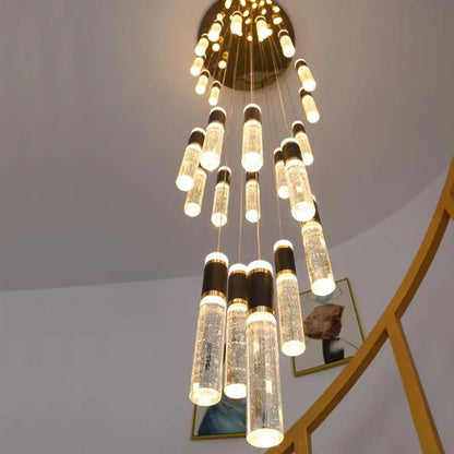 Decorbites™ Zylinder-Kristall-Lüster: Moderne Villa-Wohnzimmerlampe für stilvolle Interieurs.