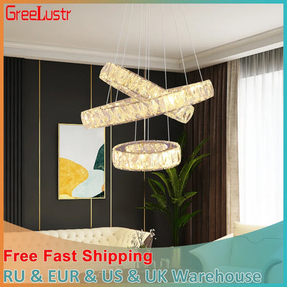 Decorbites™ Crystal-LED-Kronleuchter: Moderne Hängelampe für luxuriöse Einrichtung des Wohnraums