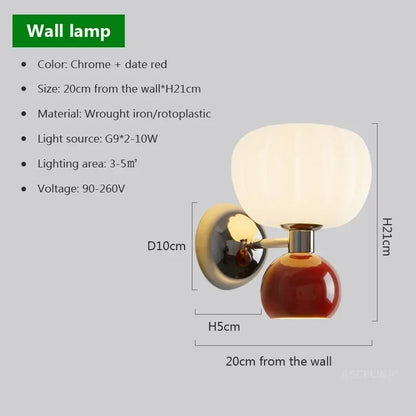 DecorBites™ Cream Breeze Pumpkin LED Wall Sconces for Bedroom Living Room Dining Hallway