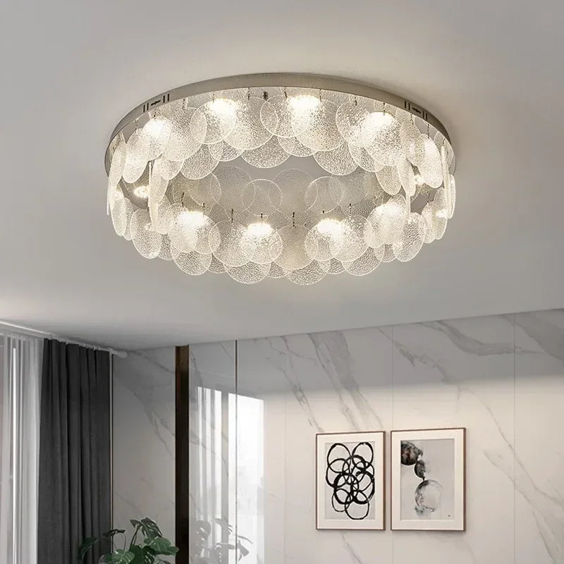 Decorbites™ Glasleuchter LED-Deckenleuchte | Modernes Metallkunstwerk | Dekoration für Innenräume Wohnzimmer Küche