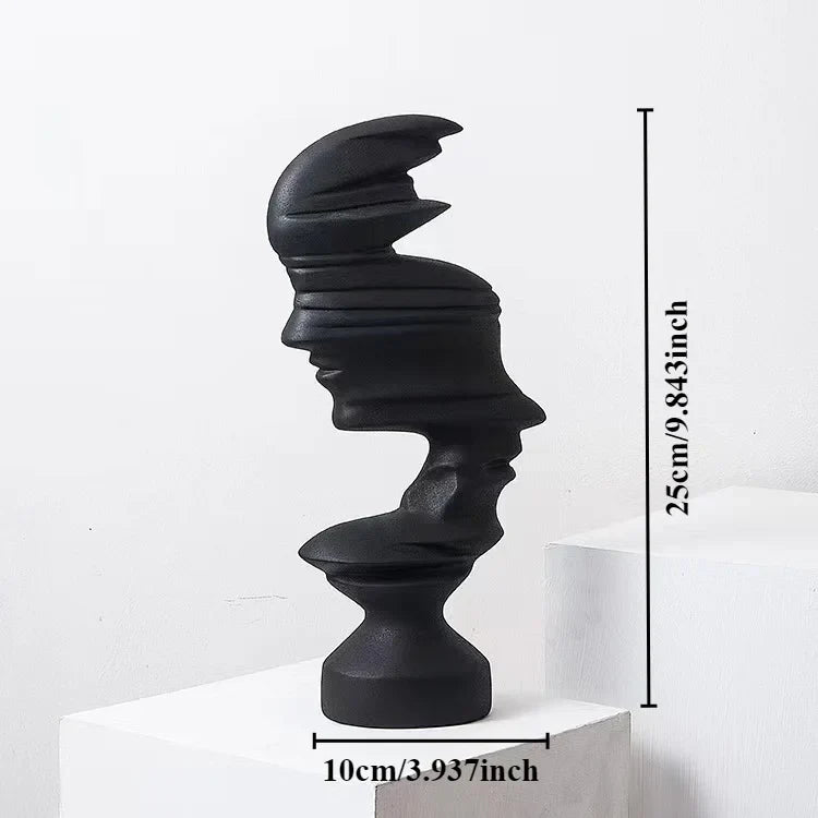 Decorbites™ abstrakte menschliche Gesichtsskulptur für nordischen Stil in Heimdekoration & Bürohandwerk Geschenk