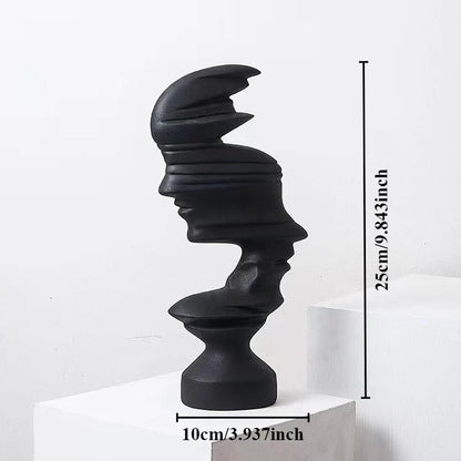 Decorbites™ abstrakte menschliche Gesichtsskulptur für nordischen Stil in Heimdekoration & Bürohandwerk Geschenk