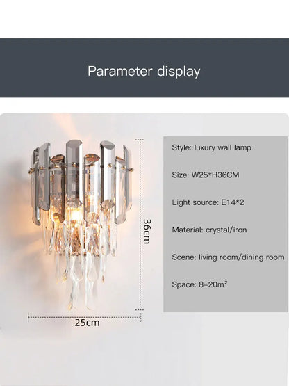 Decorbites™ Kristall-Gold-LED-Wandleuchte - Moderne Luxus-Wandlampe für Wohnzimmer, Schlafzimmer, Treppen
