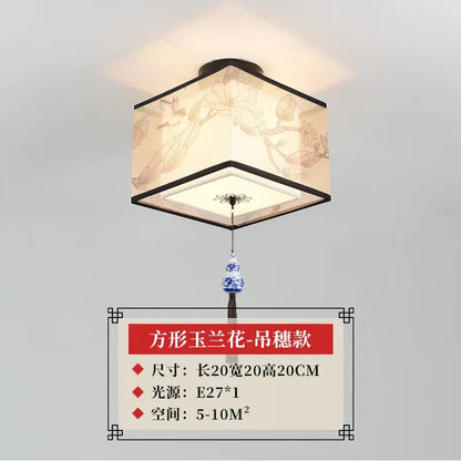 Decorbites™ Lotus Chinesische Kronleuchter Deckenlampe Einfaches Korridor-Gemälde LED-Beleuchtung