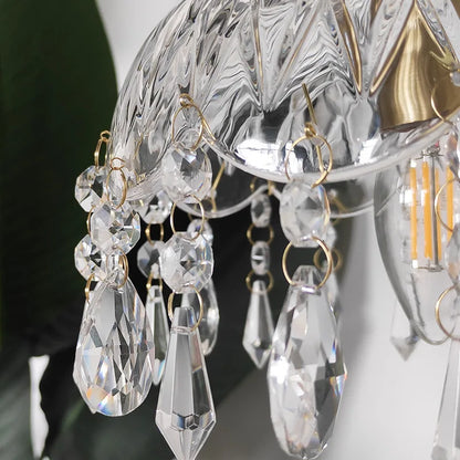 DecorBites™ Crystal Glass LED Copper Pendant Lights for Bedroom Living Dining Room