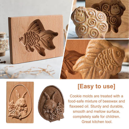 Decorbites™ Lebkuchenkuchen-Holzform: DIY-Backzubehör für die Heimbackstube