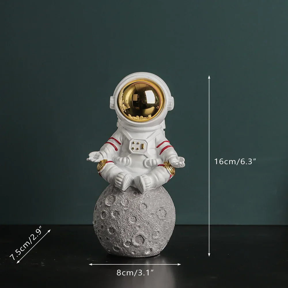 Decorbites™ elektrovergoldete goldene Astronauten-Figuren, kreative Wohnraumdekoration & Geschenke