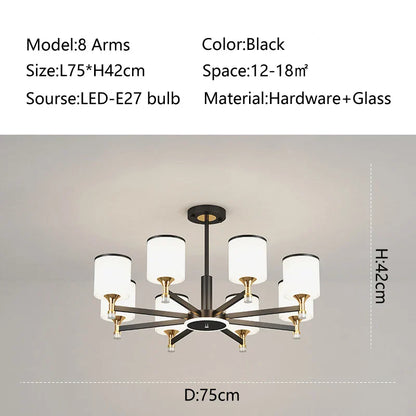 Decorbites™ Glasleuchter: Nordisch moderner LED-Hängeleuchter für Wohnzimmer und Schlafzimmer