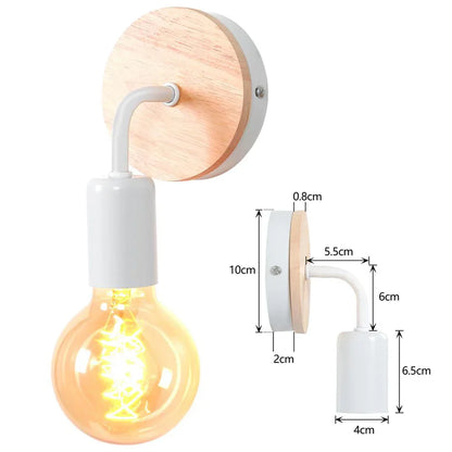 Decorbites™ Industrielle LED Wandlampe Retro-Loft-Lampe E27 Eisenlampenschirm Wandleuchte