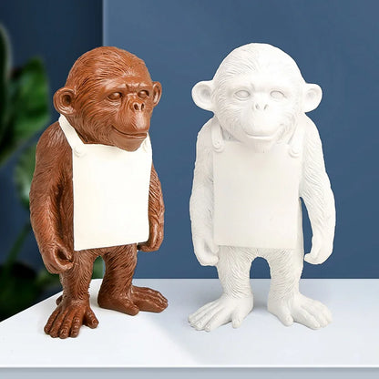 Decorbites™ Gorilla-Skulptur Harzfigur Affenstatue Wohnraumausstattung Wohnzimmer-Figur Handwerk