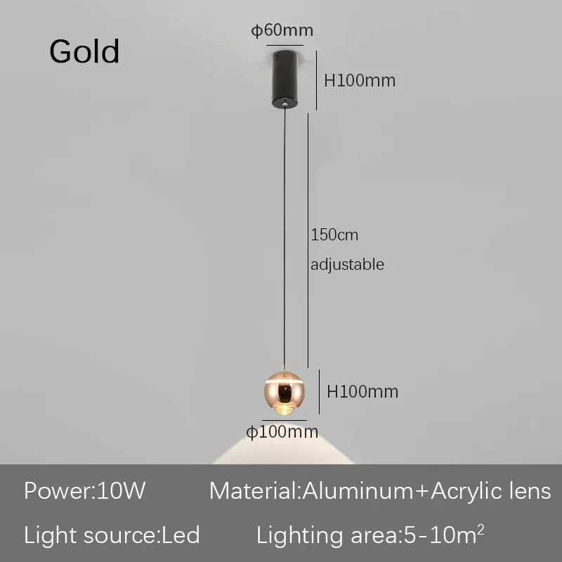 Decorbites™ LED Nachttisch-Hebe-Lüster – Modern minimalistisches nordisches Pendellicht für die Heimdekoration