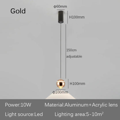 Decorbites™ LED Nachttisch-Hebe-Lüster – Modern minimalistisches nordisches Pendellicht für die Heimdekoration