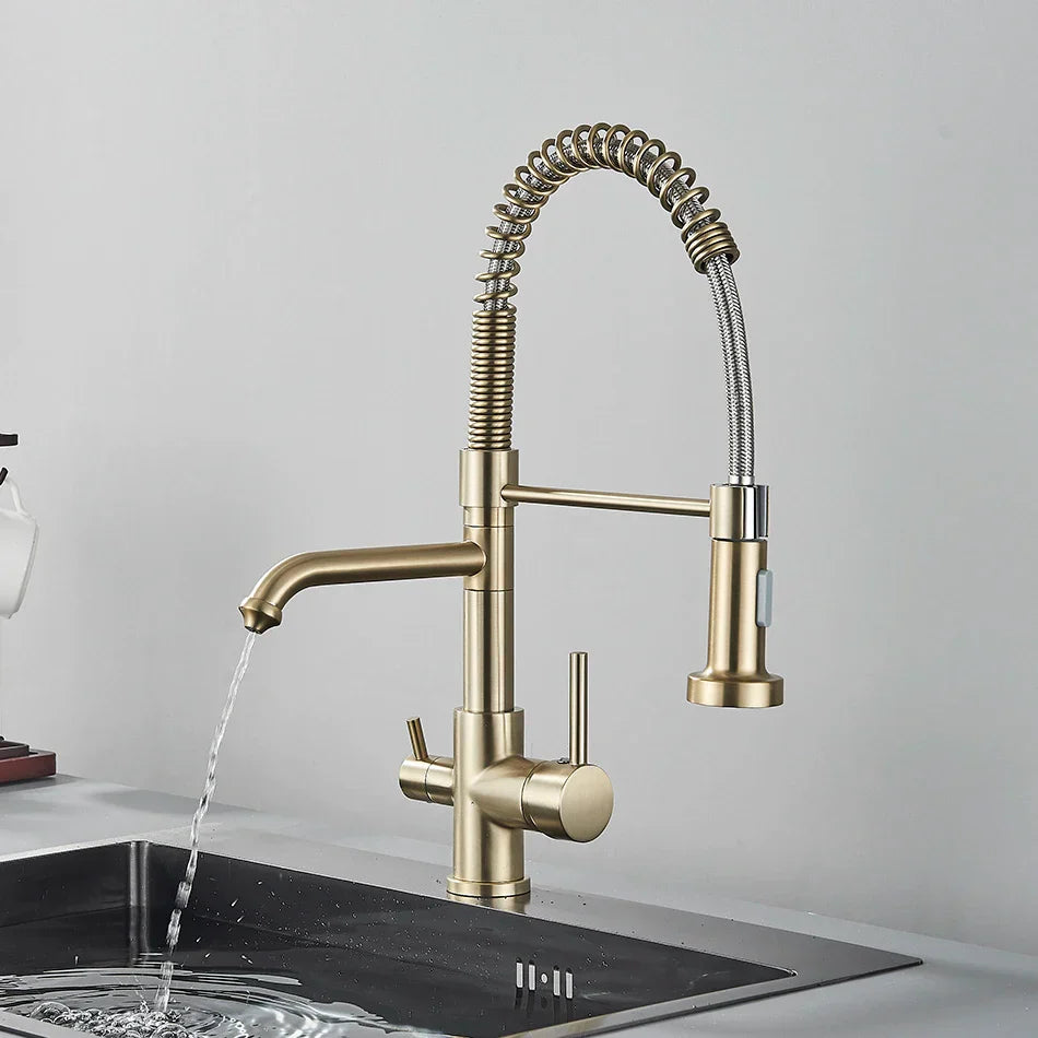 Decorbites™ Zweispundendüsen-Wasserfilterarmatur für sauberes Trinkwasser mit rotierender Reinigung